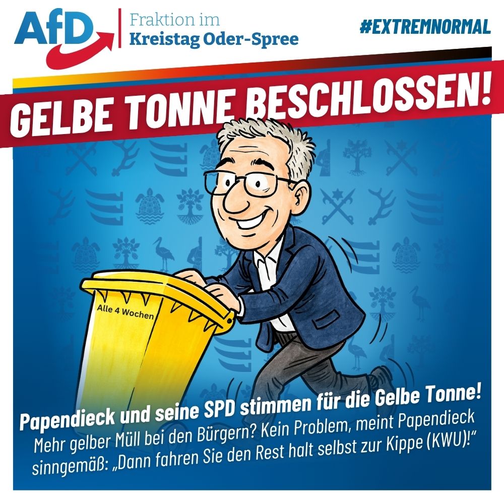 Papendieck und SPD beschließen Gelbe Tonne - Das wahre Problem: Verlängerte Abholintervalle belasten Bürger
