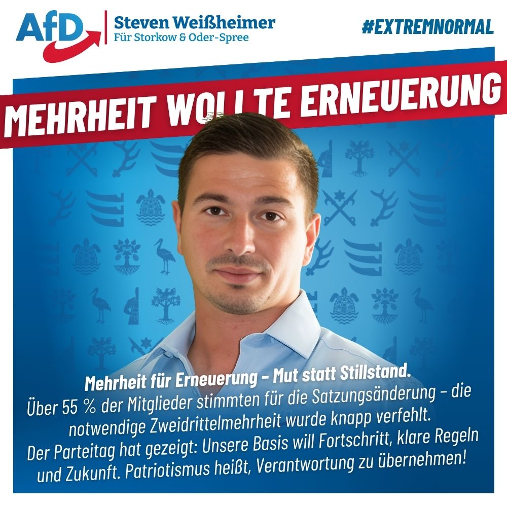 Landesparteitag der AfD Brandenburg: Demokratie lebt von Diskussion - Strukturelle Reformen bleiben notwendig