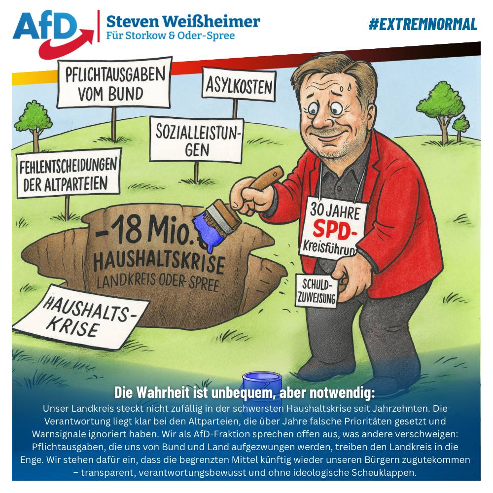 Haushaltskrise: Altparteien tragen die Verantwortung – wir verschließen nicht die Augen vor der Wahrheit