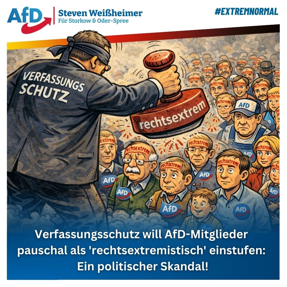 Verfassungsschutz will AfD-Mitglieder pauschal als 'rechtsextremistisch' einstufen – ein demokratiepolitischer Skandal